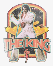 Elvis Presley Distressed King Men S Regular Fit T-shirt - Vintage Elvis Shirt, HD Png Download, Transparent PNG