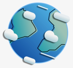 A Stylized Version Of The Earth With Clouds, HD Png Download, Transparent PNG
