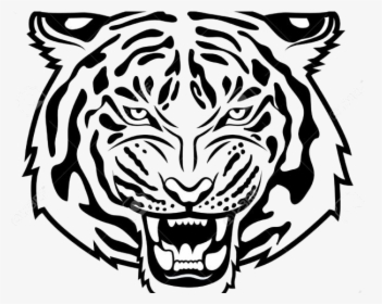 Tiger Free White Clipart Clip Art On Transparent Png - Tiger Head Clipart Black And White, Png Download, Transparent PNG
