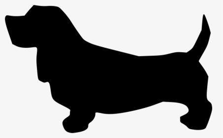 Silhouette,monochrome Photography,carnivoran - Basset Hound Silhouette Vector, HD Png Download, Transparent PNG
