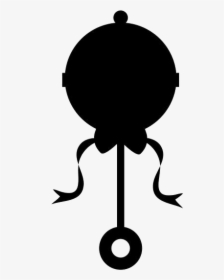 Baby Rattle Png Drawing - Baby Rattle Silhouette, Transparent Png, Transparent PNG