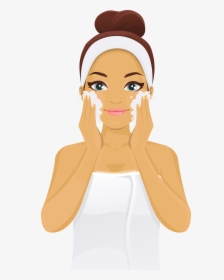 Washing Face - Woman Face Wash Png, Transparent Png, Transparent PNG