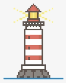 Lighthouse Pixel Art, HD Png Download, Transparent PNG