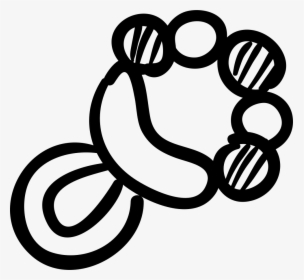 Baby Rattle Musical Tool - Drawing Baby Toy Rattle, HD Png Download, Transparent PNG