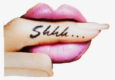 #shh #shhsticker #lips #tattoo #remixit #mystickers - Hot Small Tattoos, HD Png Download, Transparent PNG