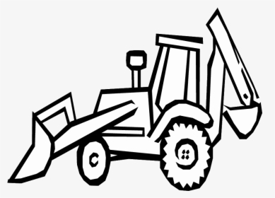 Baby Rattle Clip Art Black And White, Baby Penguin - Drawing Of A Bulldozer, HD Png Download, Transparent PNG