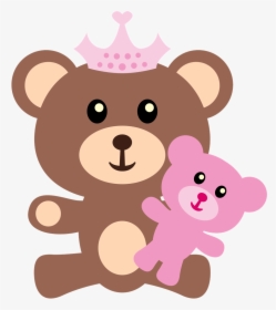 Ursinhos E Ursinhas - Clipart Teddy Bear Girl, HD Png Download, Transparent PNG
