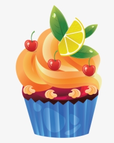 Colorful Cliparts For Cupcake, HD Png Download, Transparent PNG