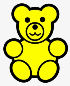 Gummy Bear Teddy Clipart Clip Art Black And White Transparent - Teddy Bear Coloring Pages, HD Png Download, Transparent PNG