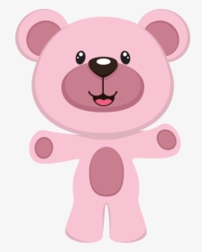 Pink Baby Bear - Pink Teddy Bear Clipart, HD Png Download, Transparent PNG
