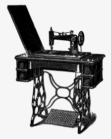 Digital Download Vintage Sewing Machine Clip Art - Sewing Machine Icon Png, Transparent Png, Transparent PNG