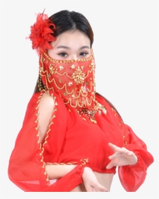Bellylady Belly Dance Tribal Face Veil With Beads - Belly Dance, HD Png Download, Transparent PNG