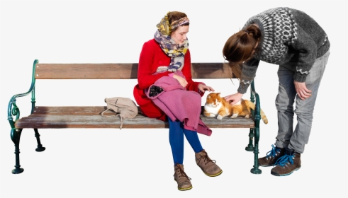 The Cat Loves P And G And The Sun Png Image - People Sitting On Park Benches Png, Transparent Png, Transparent PNG