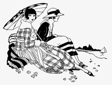 Ladies Sitting In The Sun Clip Arts - Coloring Book, HD Png Download, Transparent PNG