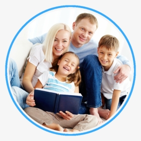 Happy Family Reading Png, Transparent Png, Transparent PNG