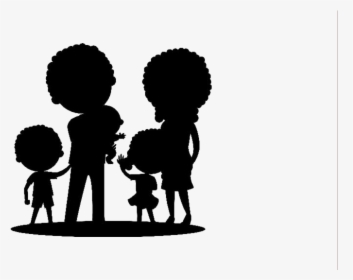 Happy Family Clipart Png Black And White - Clip Art, Transparent Png, Transparent PNG