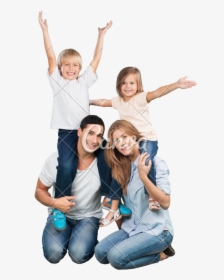Happy Family Png Jpg Black And White Download - White Happy Family Png, Transparent Png, Transparent PNG