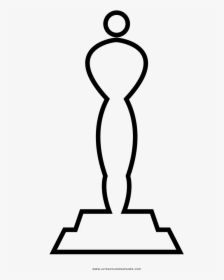 Academy Award Coloring Page - Colouring Page Oscar Award, HD Png Download, Transparent PNG