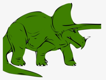 Dinosaurs Clipart Extinct Animal - Green Triceratops Clipart, HD Png Download, Transparent PNG