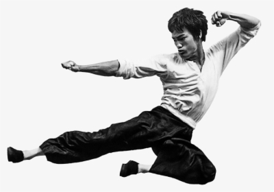 Bruce Lee S Fighting Method Statue Of Bruce Lee Flying - Bruce Lee Karate, HD Png Download, Transparent PNG