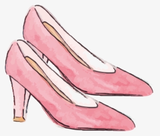 Heels Clipart Woman Sandal - Png Transparent Pink Heel Art, Png Download, Transparent PNG