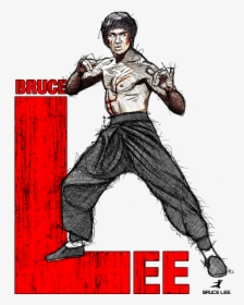 Bruce Lee Sketch B , Png Download - Illustration, Transparent Png, Transparent PNG