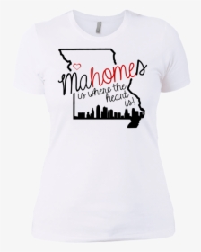 Kansas City Chiefs Mahomes Is Where The Heart Is Shirt - T-shirt, HD Png Download, Transparent PNG