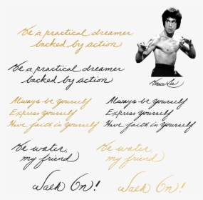 Bruce Lee Be Water My Friend Tattoo, HD Png Download, Transparent PNG