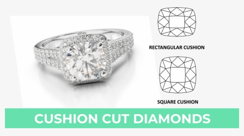 Cushion Cut Diamond - Engagement Ring, HD Png Download, Transparent PNG