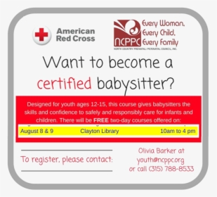 Red Cross Babysitting Course Certificate, HD Png Download, Transparent PNG