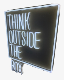 Custom Neon Signs - Neon Sign Think Outside The Box, HD Png Download, Transparent PNG