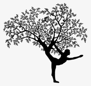 Yoga, Tree, Woman, Mandala, Namaste, Lotus, Meditation - Tree And Yoga Silhouette, HD Png Download, Transparent PNG