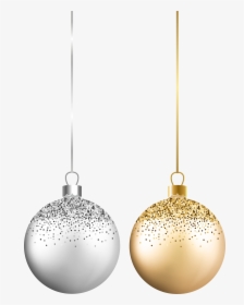 Gold And Silver Christmas Balls Png , Png Download, Transparent Png, Transparent PNG