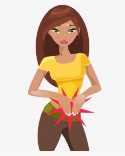 Pain In Stomach Png Image - Girl Stomach Ache Png, Transparent Png, Transparent PNG