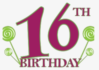 Sweet 16 Cliparts - Happy Birthday 16 Png, Transparent Png, Transparent PNG