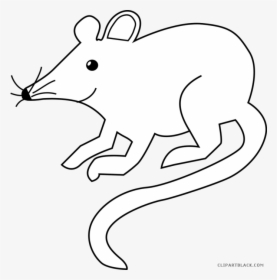 Graphic Library Page Of Clipartblack Com Outline Animal - Rat Black And White, HD Png Download, Transparent PNG