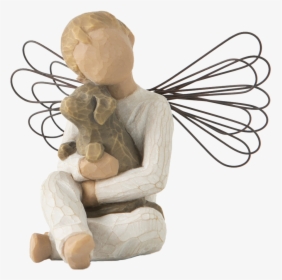 Angel Of Comfort - Willow Tree Angel Boy With Dog, HD Png Download, Transparent PNG