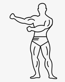 Gymnast With Strong Muscles In Full Body View - Drawing A Strong Body, HD Png Download, Transparent PNG