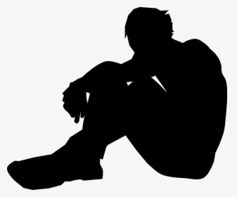 Human Character - Sad Person Silhouette Png, Transparent Png, Transparent PNG