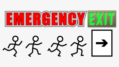 Photo Emergency-exit Png Exit Png - Calligraphy, Transparent Png, Transparent PNG