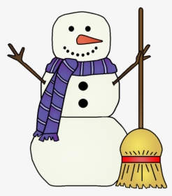 Cute Snowman With Hat Clipart - Snowman Clipart, HD Png Download, Transparent PNG