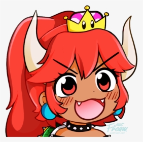 Bowsette Red Hair Dark Skin, HD Png Download, Transparent PNG