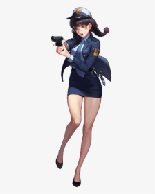Police Png - Anime Female Police Officer, Transparent Png, Transparent PNG