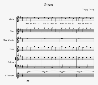 Police Siren Piano Notes, HD Png Download, Transparent PNG