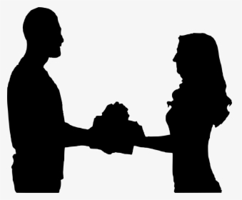 Silhouette, Couple, Valentine S, Gift, Wife, Giving - Giving Silhouette, HD Png Download, Transparent PNG