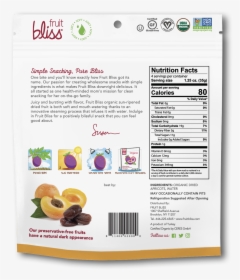 Fruit Bliss Turkish Apricots Organic Snacks - Fruit Bliss Best Before, HD Png Download, Transparent PNG