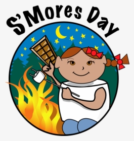 Smores Clip Art For Mores Day Free Clipart Images - National S Mores Day 2017, HD Png Download, Transparent PNG