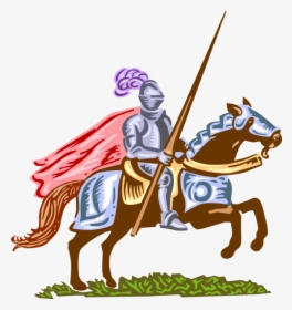 Vector Illustration Of Medieval Knight In Armor On - Clipart Knight In Shining Armor, HD Png Download, Transparent PNG