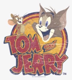 Tom And Jerry Water Damaged Men S Slim Fit T-shirt - Tom And Jerry, HD Png Download, Transparent PNG