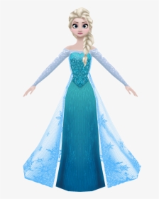Elsa Doll Png - Elsa Frozen Dress Cartoon, Transparent Png, Transparent PNG